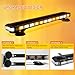 LUMENIX 31 Inch 168 LED Rooftop Strobe Emergency Lights Bar w/Controller Heavy-Duty Magnetic Mount Warning Flashing Traffic Lightbar for Construction Vehicles Tow Work Trucks Snow Plows - White Amber