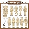 70 Set Christmas Nutcracker Ornaments Crafts DIY Blank Wooden Nutcracker Cutout Unfinished Wood Ballet Mouse King Walnut Soldier Craft Supplies Hanging for Xmas Tree Home Decor (70) #1