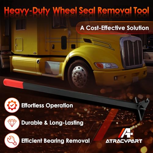 Image of ATRACYPART Heavy-Duty Wheel Seal Puller and Removal Tool 30 inch, for Semi-Trucks, Trailers, Tractors, Axle Hubs, Bearings, and Bushing Installation