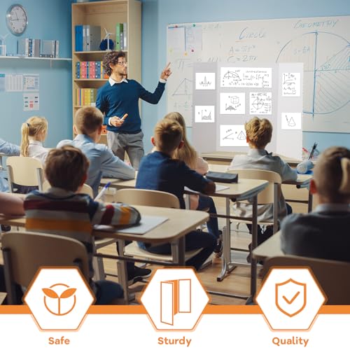 Image of Ctosree 60 Pcs 48 x 36 Inch Tri Fold Poster Board Bulk for Display,White | Science Fair Project,Classroom Display Paperboard, Single Wall Build, Lightweight Presentation Board,3 Panels