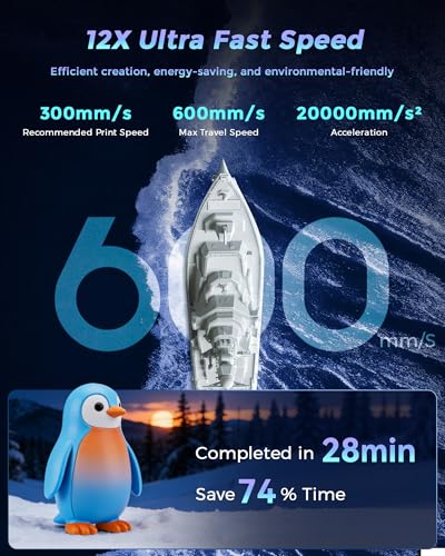 Image of FLASHFORGE Adventurer 5M 3D Printer for Kids & Beginners, 220x220x220mm | 600mm /s Max Speed Core XY, One-Click Auto Leveling, 280C Direct Extruder, 3s Quick Swap Nozzle,Dual-Sided PEI Platform