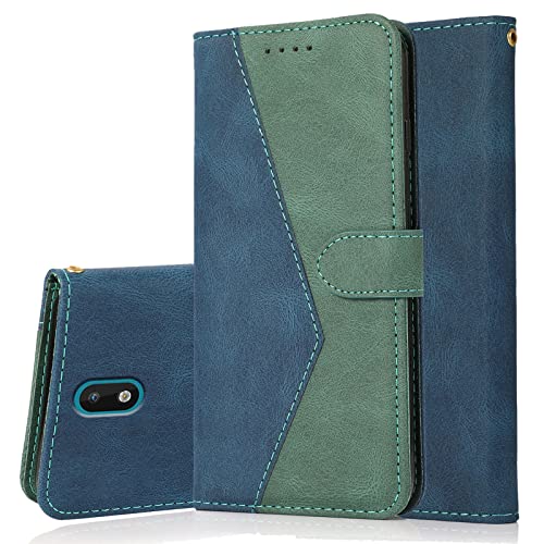 Radoo Funda para Nokia 1.3, Vintage Billetera Carcasa Protectora de Cuero Libro PU con Cierre Magnético, Función de Soporte, Ranuras para Tarjetas Flip Folio Carcasa para Nokia 1.3(Azul Verde)