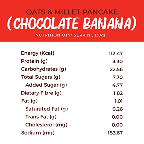 Image of Foodstrong Oats and Millets Chocolate Banana Pancake Mix, High Protein & Fibre, No Maida, No Refined Sugar - Made With Jaggery, Eggless Instant Breakfast Mix 250 g