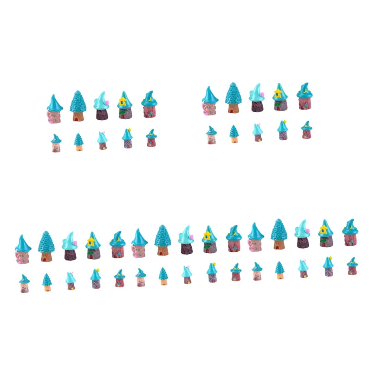 Maison de fée miniature en résine Abaodam pour décorer un terrarium de jardin - Lot de 50 pièces