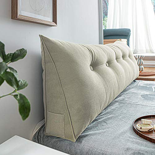 ZXD Headboard Backrest Pillows, Long Pillow Reading Backrest Bolster, Wedge Sofa Bed Pillow Cushion, Trendy Room Design, Removable Washable,4,180cm