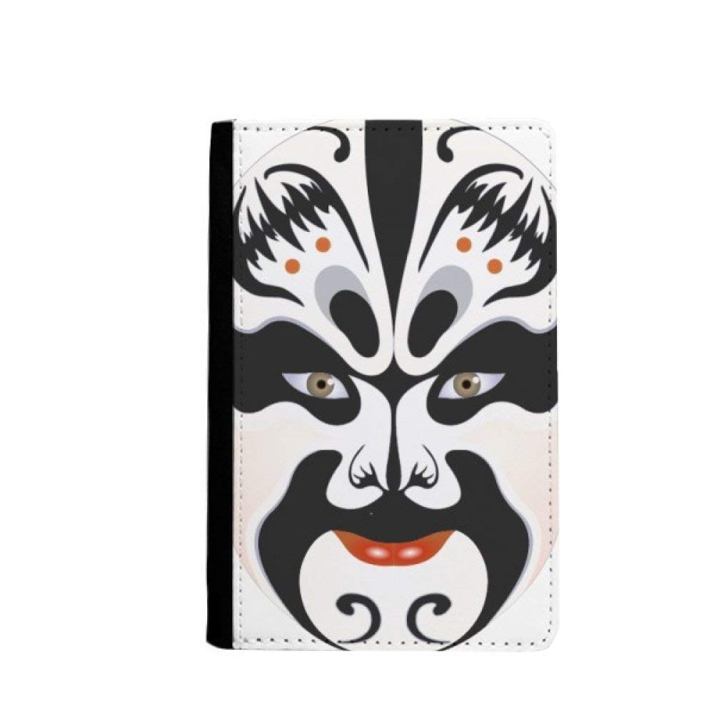 PRAV® Peking Opera Mask Colorful Zhangfei Passport Holder Travel Wallet Cover Case Card Purse