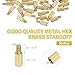 PATIKIL M2 x 5+3 mm Male Female Brass Hex Spacer Standoff, 50 Pcs for FPV Drone Quadcopter PCB Motherboard Steel Screw Nut Set Computer & Circuit Board, Gold