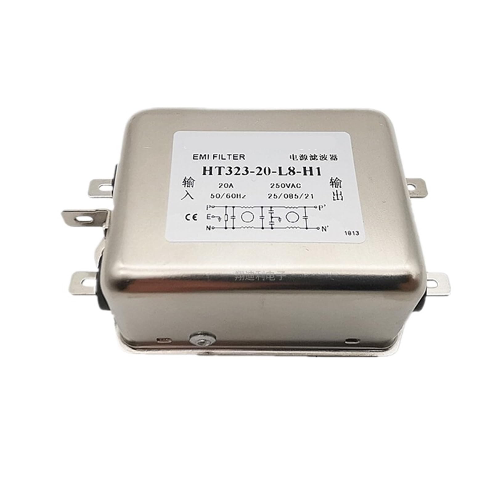 220V Power Supply electromagnetic Frequency Conversion Filter HT323-10-L8-H1 Single Phase 6A 10A 16A 20A 30A(HT323-20-L8-H1 20A)