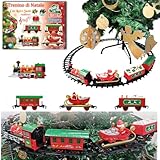 DI QUALITA’: Trenino di Natale di qualità perfetto per decorare la base del tuo albero o l’alberi di Natale. Il design delle locomotive riprende i vecchi treni di una volta;