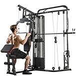 SPORTNOW Home Multi Gym Smith Machine, Multifunction Gym Equipment with 65kg Weight Stack, Cable Pulley System, Chest Station, Preacher Pad & Leg Developer for Full Body Strength Training