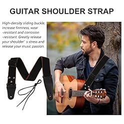 Murezima Sangle de Guitare Coton Confort en Cuir Extré - Les Beatles, Paul McCartney, John Lennon, RIngo Starr, George Harrison Murezima Sangle de Guitare Coton Confort en Cuir Extré – Image 4