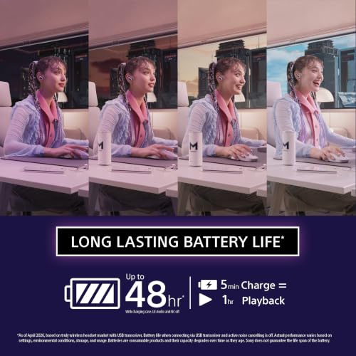 Image of Sony INZONE Buds Wireless Gaming Earbuds, Perfect for PlayStation 5, for PC /PS5 /Switch /Mobile, 48Hr Battery with Case, Noise Canceling, 2.4GHz USB-C Dongle, WF-G700N, Glass Purple (2026 Color)