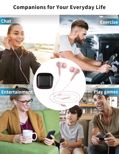 Image of USB C Headphone for Samsung S26 S25 FE S24 A16 A17 Wired Earbuds Magnetic in-Ear Type C Earphone with Microphone Volume Control Bass Stereo Noise Canceling for iPhone 17 Pro Max 16 16e 15 Pixel 10a 9a