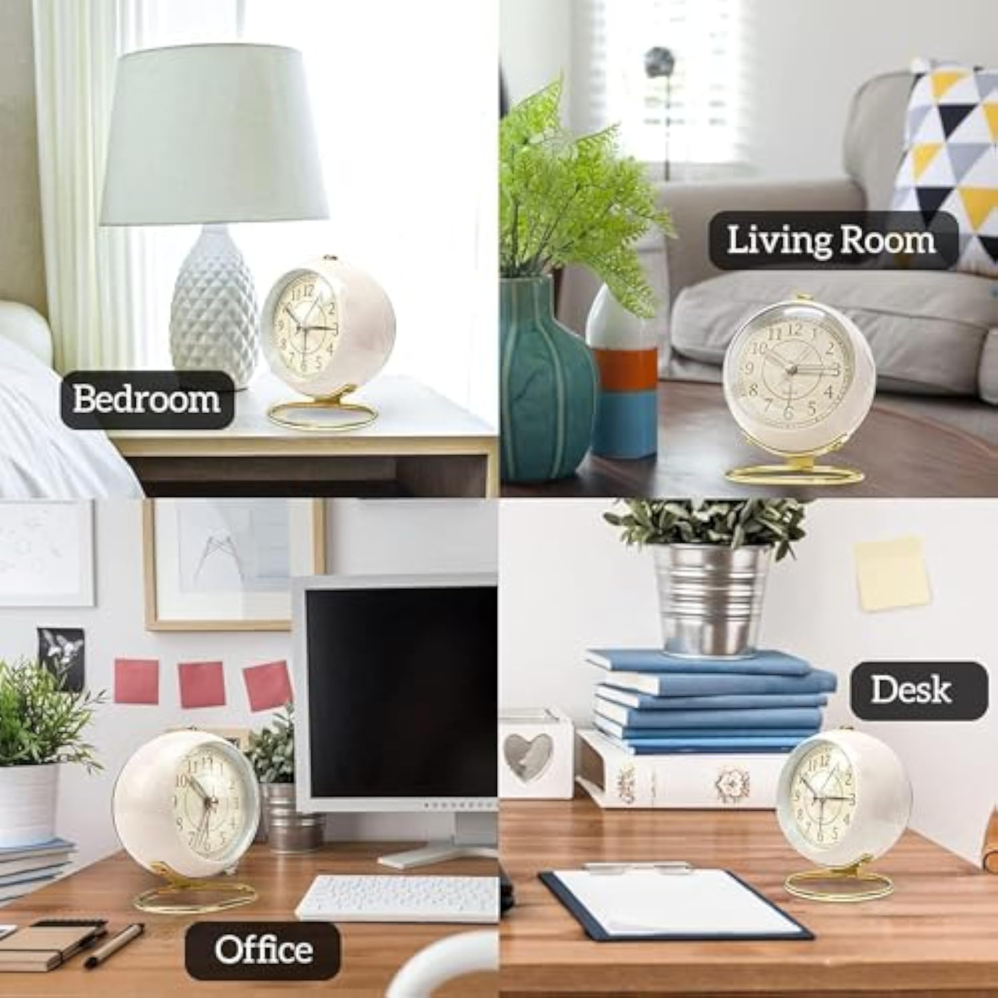 Analog Table Clock with Quartz Movement