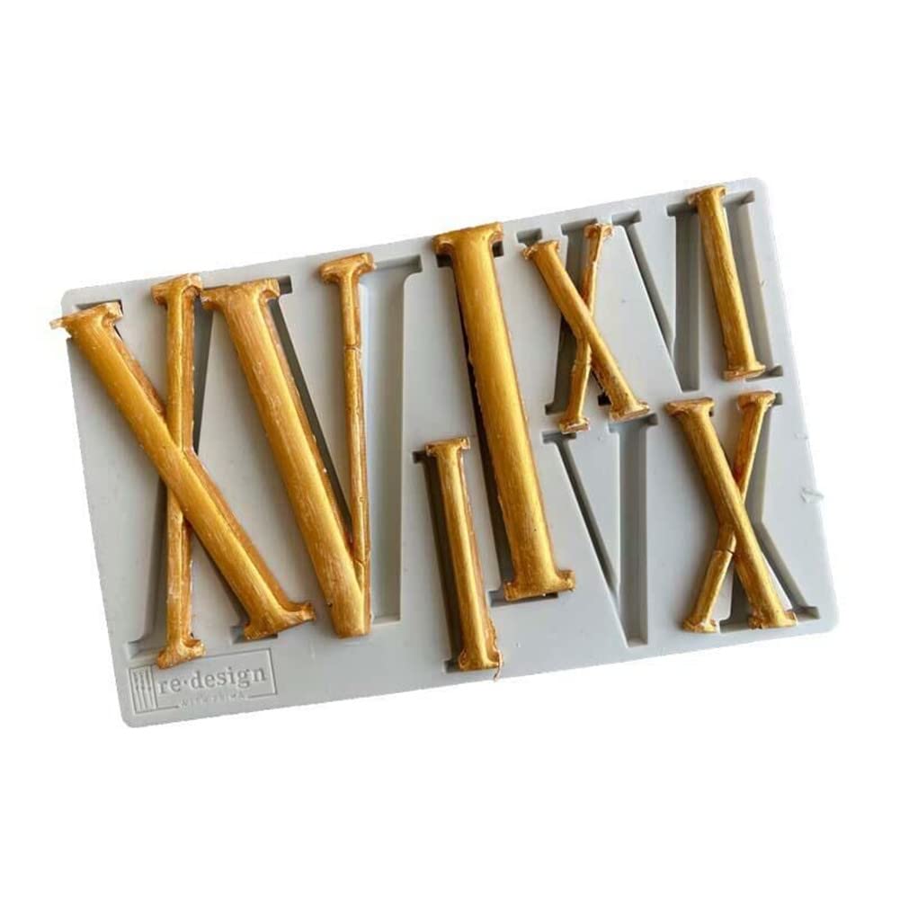 DUBENS Large DIY Roman Numerals Silicone Moulds for Baking Supplies Sugarcraft Chocolate Cutter Mould Fondant Cake Decorating Tools