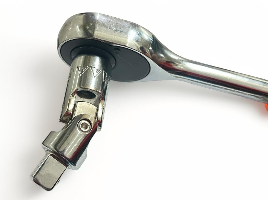 EPITECH MART Ratchet Handle Socket Wrench Heavy Duty Tool 1/2Inch Wrench Rachet Double Sided Rachet Wrench With 1/2 Inch Drive Universal Joint Socket Set Universal Socket Adapters Socket 1