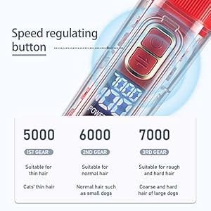 Dog Grooming Kit, Professional Dog Grooming Clippers, Cordless Dog Clippers for Thick Coats, Dog Hair Trimmer, Low Noise Dog Shaver Clippers, Quiet Pet Hair Clippers Tools for Dogs Cats,red