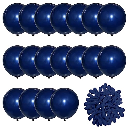 Image of Navy Blue Balloons 60pcs 5inch Small Pearl Dark Blue Balloon for Balloon Garland Arch 5'' Round Mini Navy Latex Balloon for Kids Birthday Party Decoration DIY Graduation Wedding