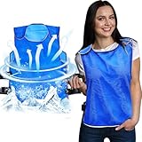 NJDGF Evaporative Cooling Vest for Women - PVA Water Activated Ice Cool Vest for MS Hot Weather Summer