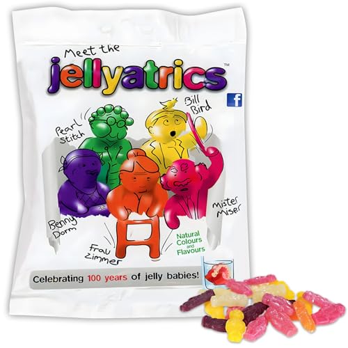 Jellyatrics Jelly Babies Novelty Sweets 180g miniatura 1