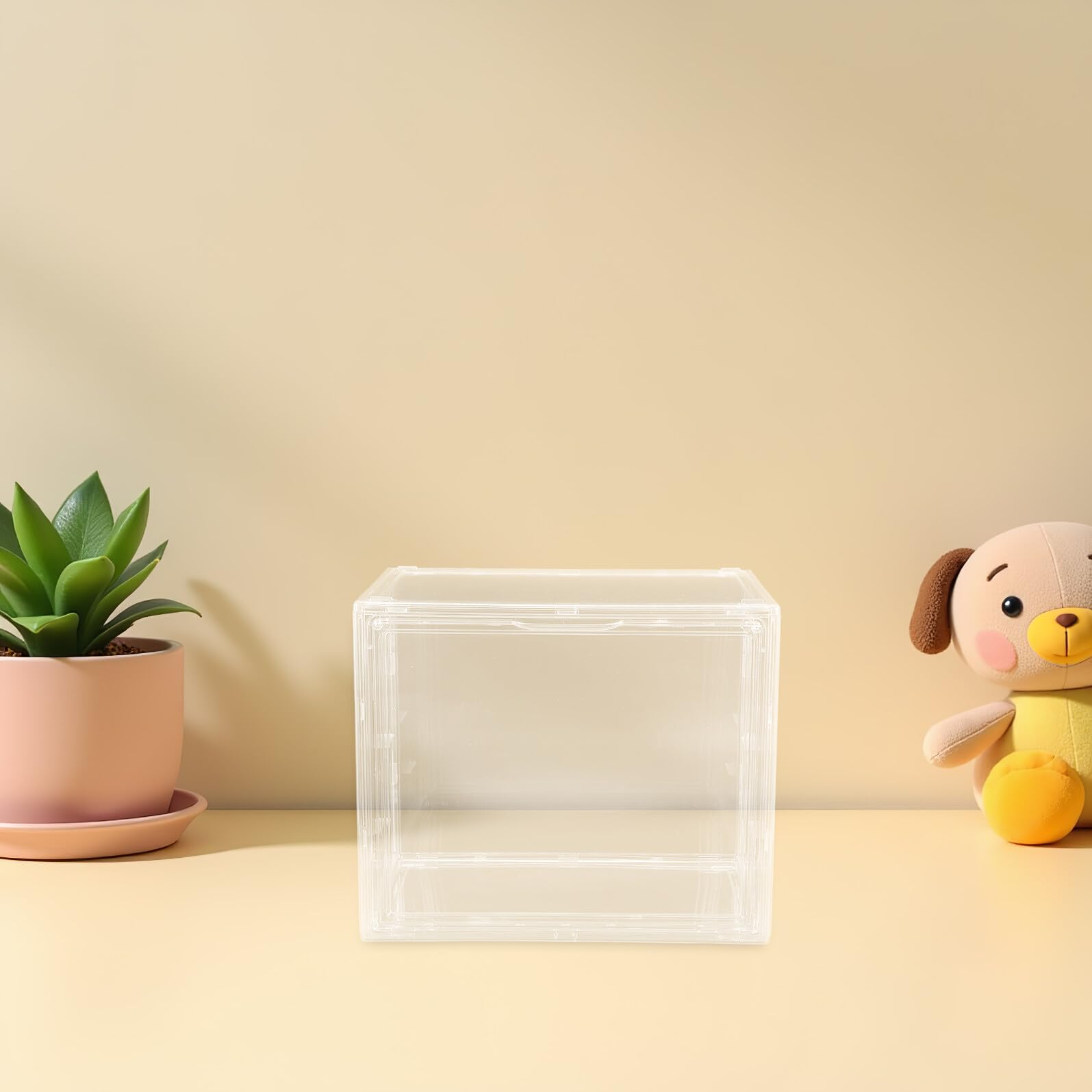 Przezroczysta półka z winylu i płyt CD, rozmiar mamy (27 x 22 x 18 cm), pozioma i cielęca stojak ekspozycyjny, Sto Solut dla miłośników muzyki