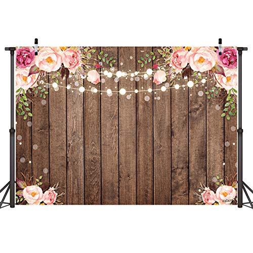 Sensfun fondo floral rústico 7x5ft para fotografía miniatura 2