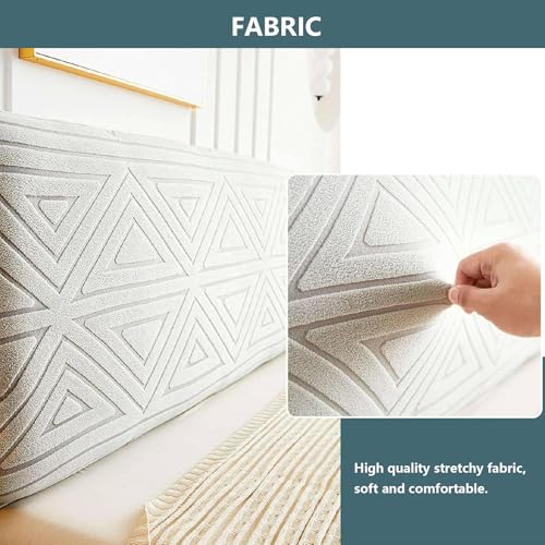 Funda para cabecero de cama jacquard naranja de 180 cm OBASDFD 5