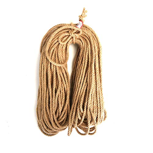Bclla Zkenshan-Natural Jute Twine 6mm 1m-50m Natural Jute Rope Twine Rope Cord Macrame String DIY Craft Handmade Decoration Pet Scratching, Natural Jute Fiber (Color : 3m)