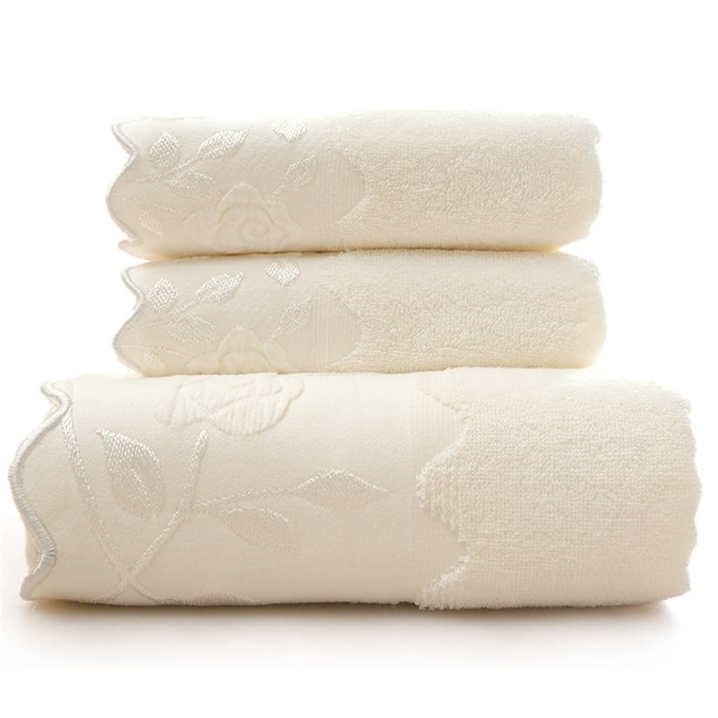 Ensemble de serviettes en coton doux serviette de bain adulte et serviette visage