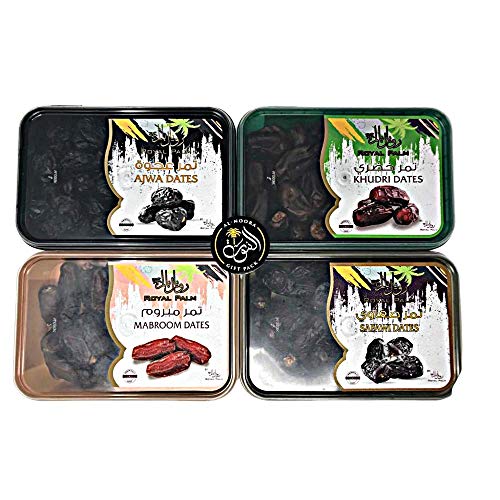 Ajwa Dates 400g Safawi 400g Mabroom 400g Khudri 400g Al-Noor Gift Pack