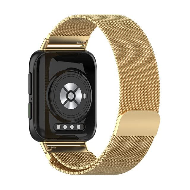 iCare Stainless Steel Milanese Loop Adjustable Magnetic Band Strap Compatible With Oppo Watch 3 46mm Smartwatch Bracelet Belt accessories.