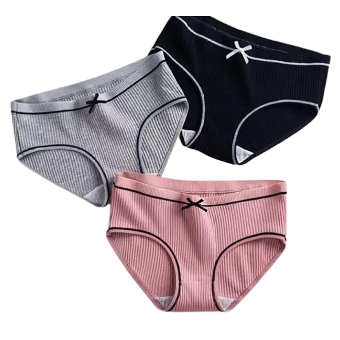 zerolex Women's & Girl's Regular Wear Briefs Soft Cotton Material,Mid Waist Panties Combo Pack-of-3(Multi-Mix-Random Color)-picture-53