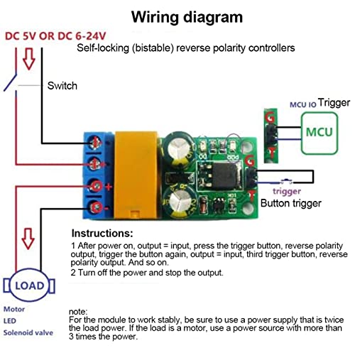 Fafeicy Dr55B01Cw/Ccw Controller Module Motor Forward/Reverse Controller Self-Locking Reverse Polarity Relay Controller Relay Board thumb #2