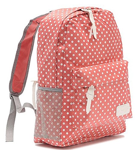 Bolso de escuela para chicas adolescentes Ligero Mochila Mochila de lona lunar de 14 "-15" Mochila para portátil (Rosado) Cover