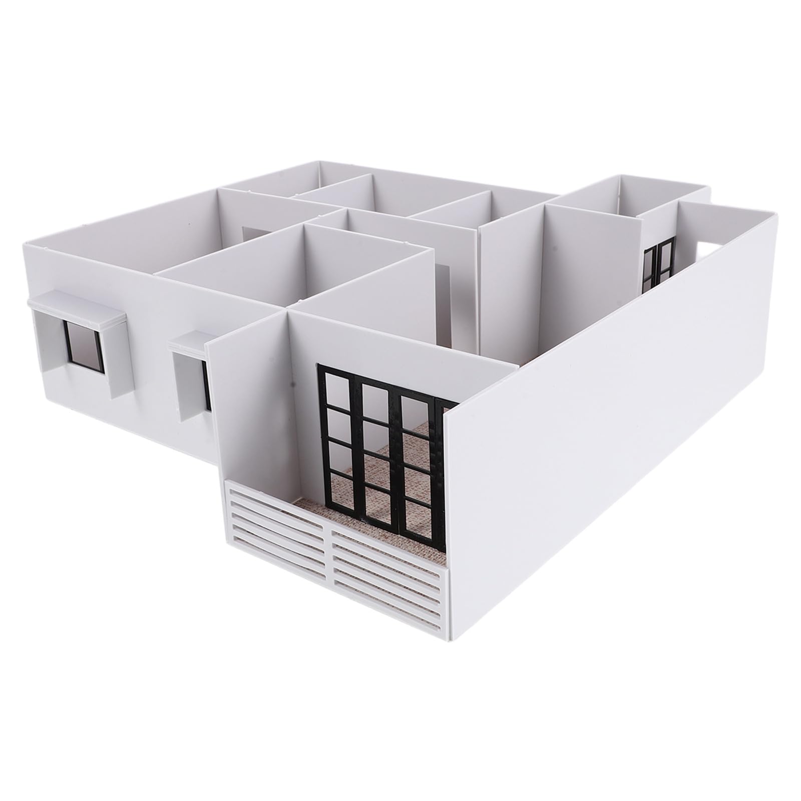 1 Set Maqueta de Edificio 1:50 Casa Residencial Moderna de Pueblo, Arquitectónica Ensamblada para Diorama de Maqueta de Tren (Apartamento Pequeño H)