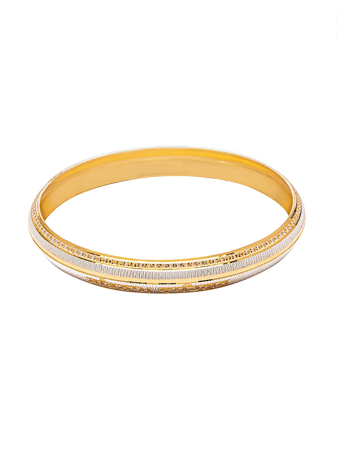 Shining Jewel - By Shivansh Two Tone Gold & Silver Colour Traditional Designer Kada for Men SJ_3404_S (B09P426GKL) Amazon Price History, Amazon Price Tracker