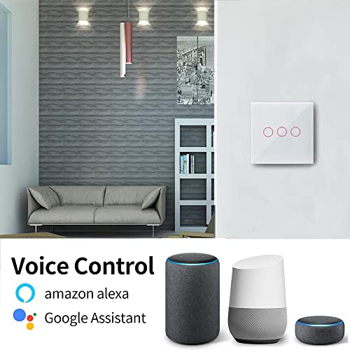 KETOTEK Smart Light Switches 3 Gang 1 Way Compatible with Alexa - Image 3