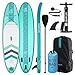 SEAPLUS Tabla de Paddle Surf Hinchable Sup Inflatable Stand up Paddle Board con Dry Bag CL-G 10’6”*32”*6” con Inflador/Remo de Aluminio/Mochila/Leash/Fin, Carga hasta 130 Kg