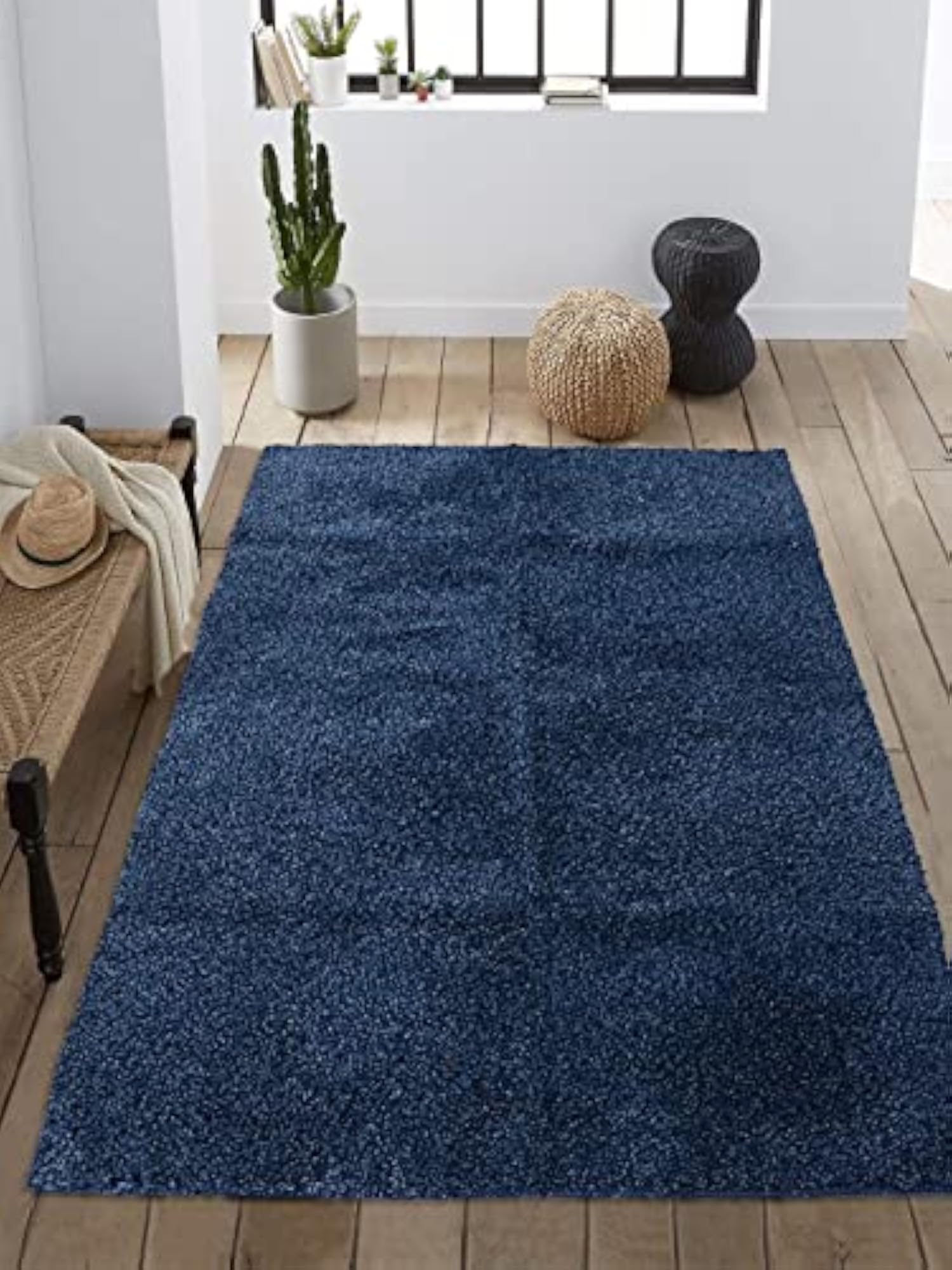 Blue Cotton Carpet, 150x210 cm