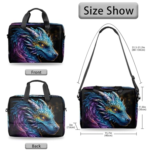 Maletín para laptop 15.6-16 pulg con diseño de dragón miniatura 6