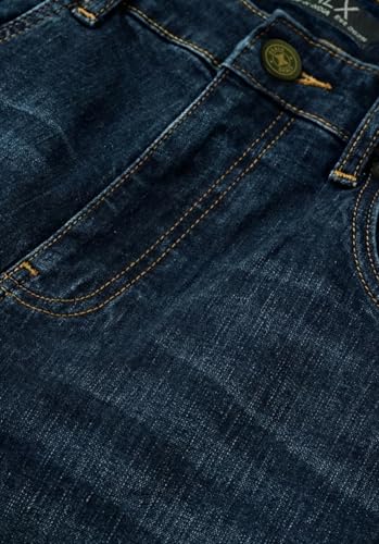 Image of Men's Straight Fit Dark Indigo Blue Denim Jeans | Premium Cotton Fabric & Smooth Texture