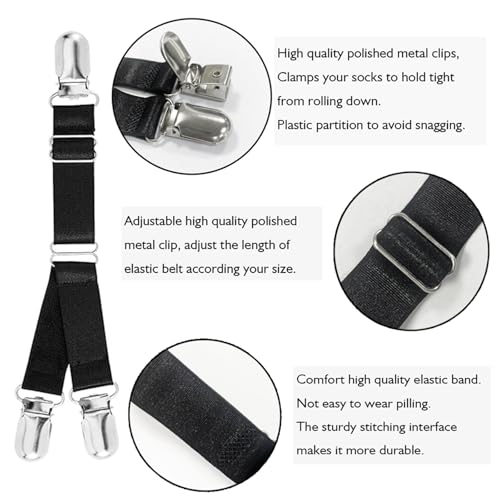 Leoparts Thigh Garter Belt Plus Size Y/I Style Unisex Elastic Adjustable Shirt Stays Holder Socks Fastener Suspender3