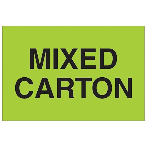 Cinta Logic dl1318 etiquetas, "caja de cartón, mixta, 500 por rollo, color verde fluorescente