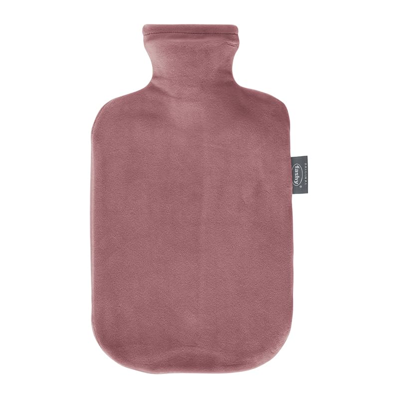 Fashy Wärmflasche 2 0 L mit Flauschbezug rosa