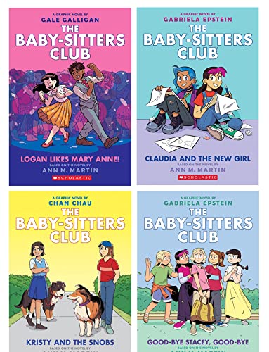 Colección de libros de novela gráfica 4 del club de niñeras (Libros 8 a 11) (¡A Logan le gusta Mary Anne!, Claudia y la chica nueva, Kristy y los snobs y Adiós Stacey, Adiós)