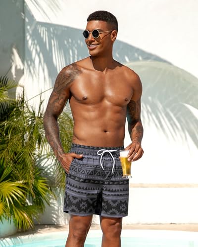 Image of SILKWORLD Men's Swim Trunks Quick Dry Shorts with Pockets