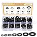 HSeaMall 500 UNIDS Nylon Negro Arandela Plana Aislante Redondo Separador Arandela Surtido Kit para M2 M2.5 M3 M4 M5 M6 M8 M10 Tornillo