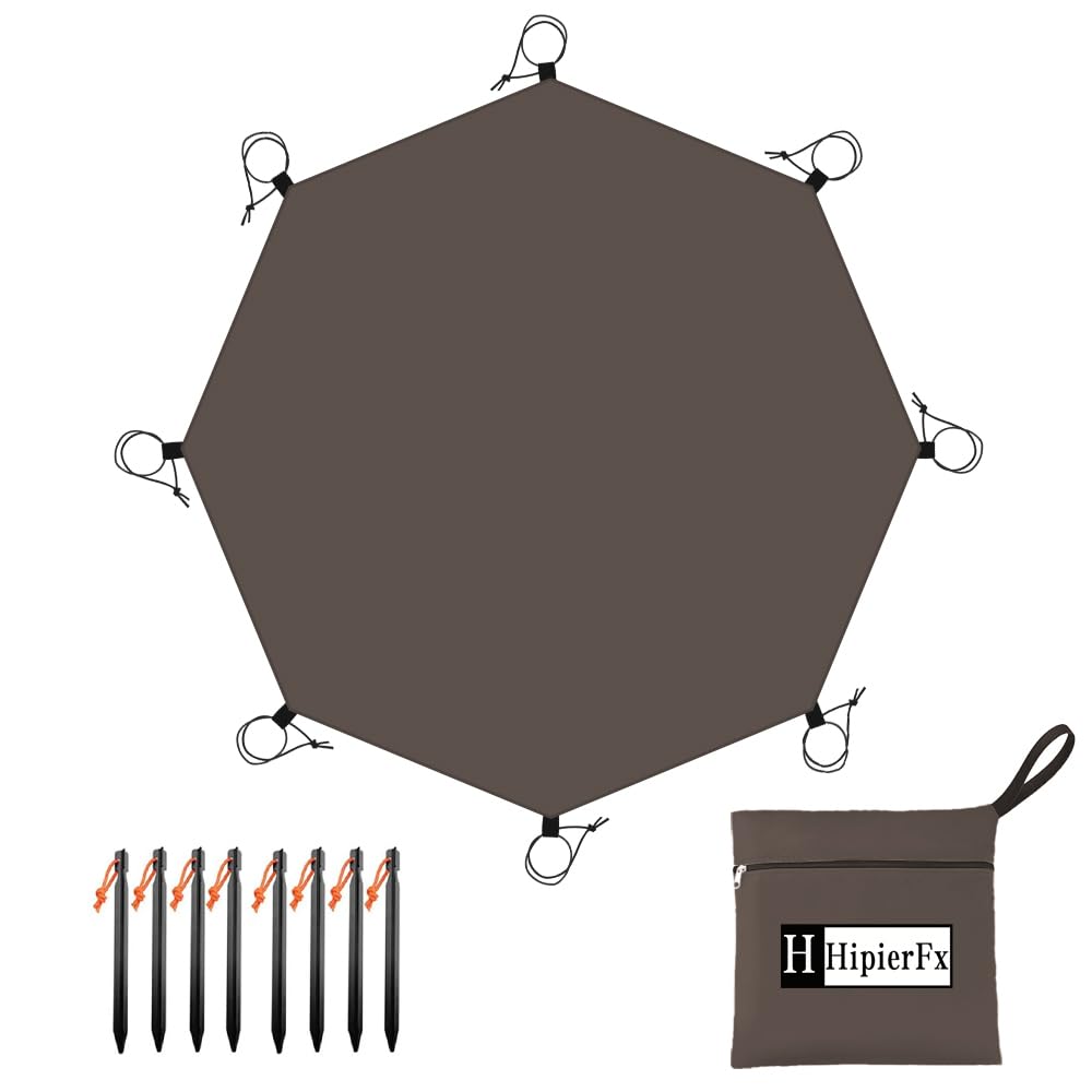 13.5x13.5 ft Tent Footprint Waterproof Camping Tarp Ultralight Mat Under Tent Moisture-Proof Ground Sheet Mat(Brown)