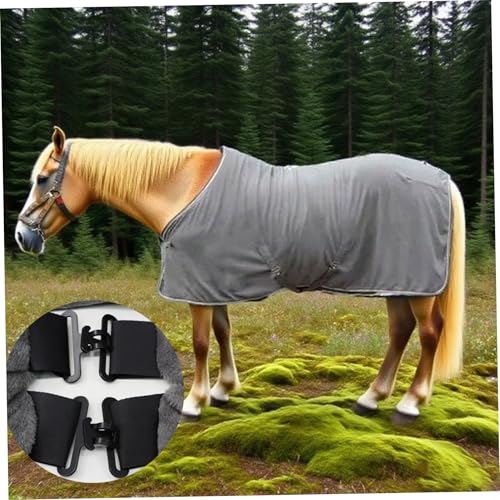 Manta de invierno para caballos ajustable para evitar rozaduras por frío y viento 6