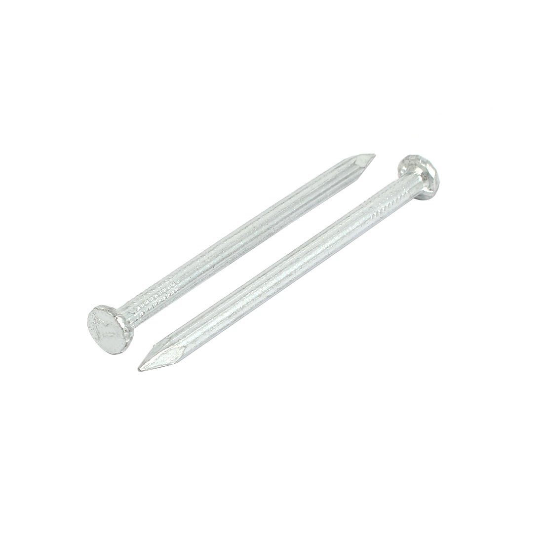 Aexit 2.5-inch Length fastener Carbon Steel Point Tip Wall Cement Nail Silver Tone 50pcs Model:68as506qo236